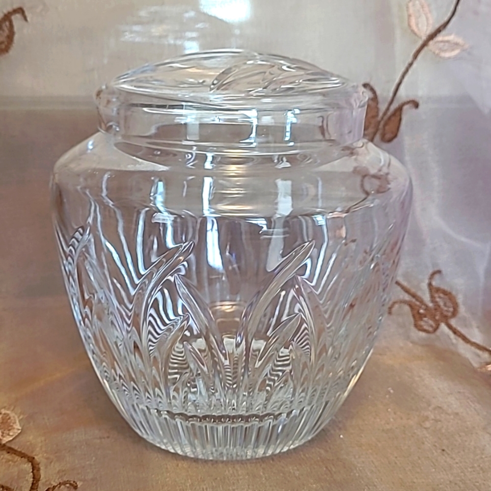 Vintage Lenox Saratoga Cut Glass Candy Ginger Jar